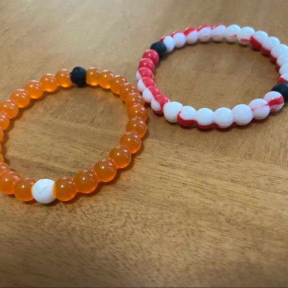 1 Orange Medium Lokai Bracelet + Green & Clear - Picture 6 of 7